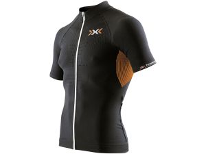 X-Bionic The Trick Full Zip cykeltröja för män (svart / orange)