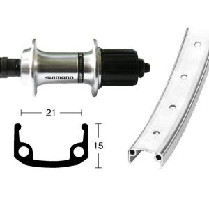 Bike-Parts bakhjul 26" (1,9" | TX800.8/10 | SSP | 36 hål | silver)