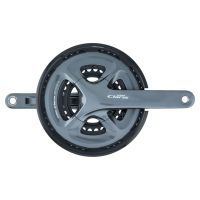 Shimano CLaris Crank Set (50 / 39 / 30 | 175mm | Gr 8f HT chain guard | black / grey)